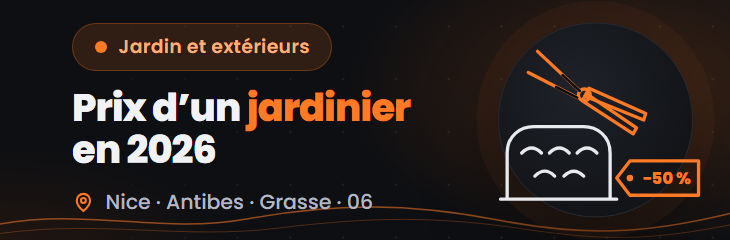 Prix d'un jardinier à Nice et dans le 06 : tarifs 2026 et crédit d'impôt de 50 %